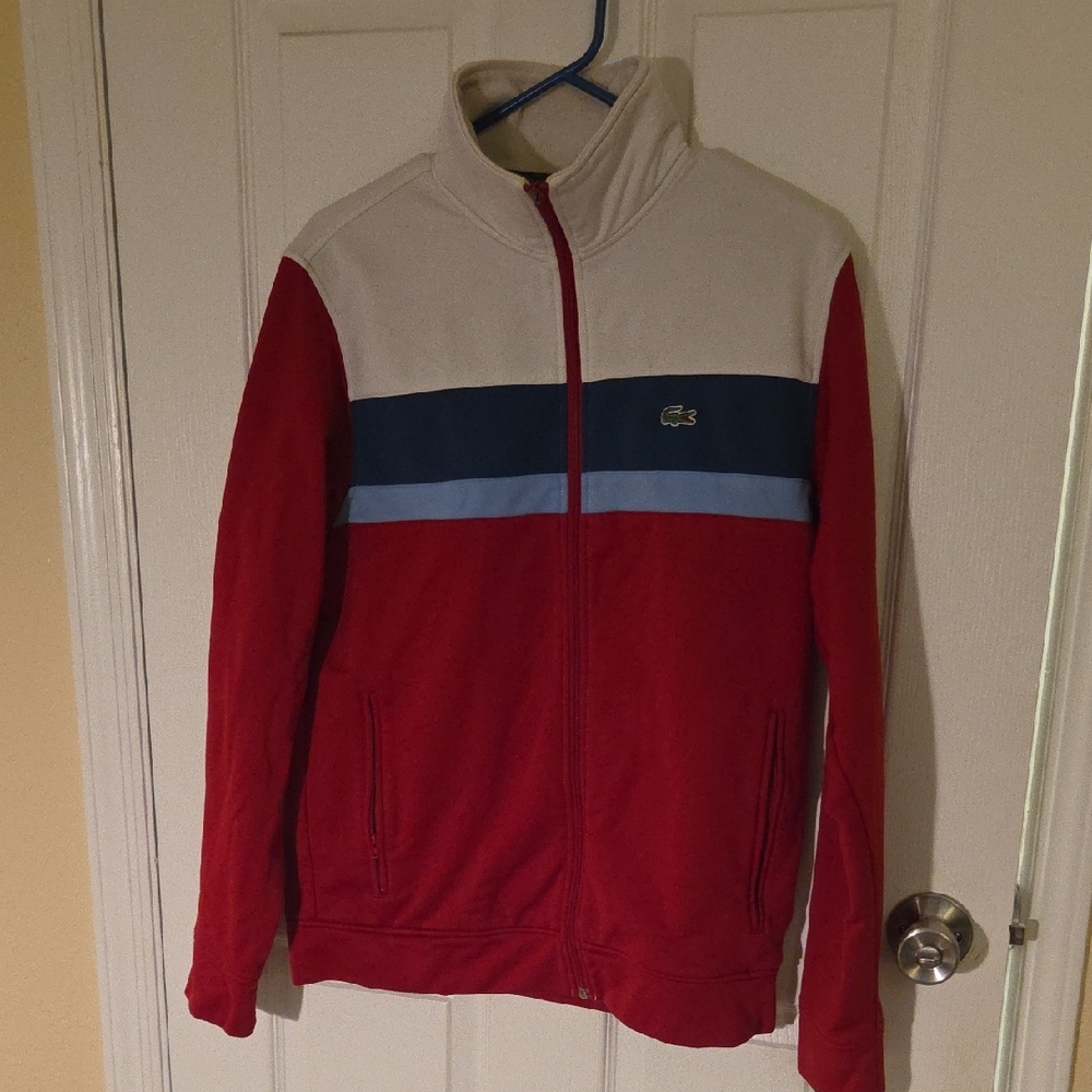 Lacoste Red, White, and Blue Jacket
